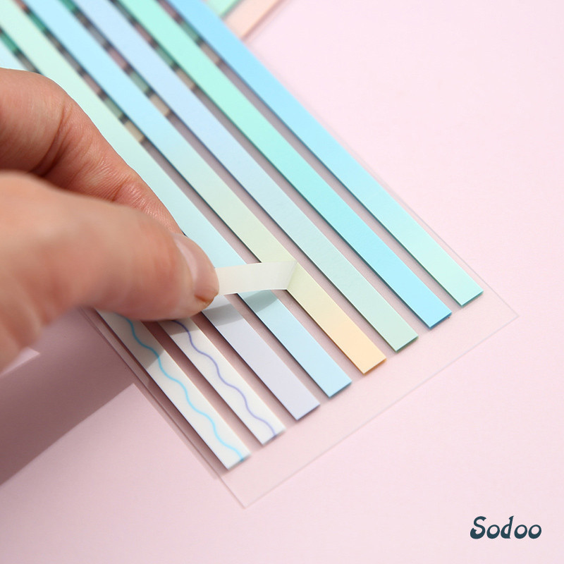 

Sticky Notes Stiker Indeks Kombinasi Semi-transparan Stiker Memo berperekat Catatan Warna-warni - SO