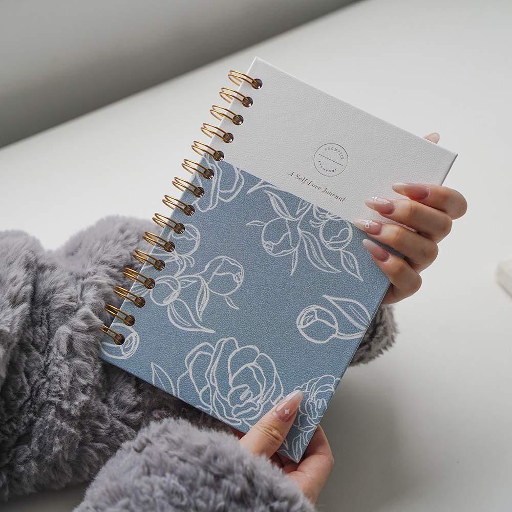 

Grosir Personalisasi A5 A6 Logo Diary Hardcover Self Love Jurnal Cetakan Kustom Buku Catatan Spiral