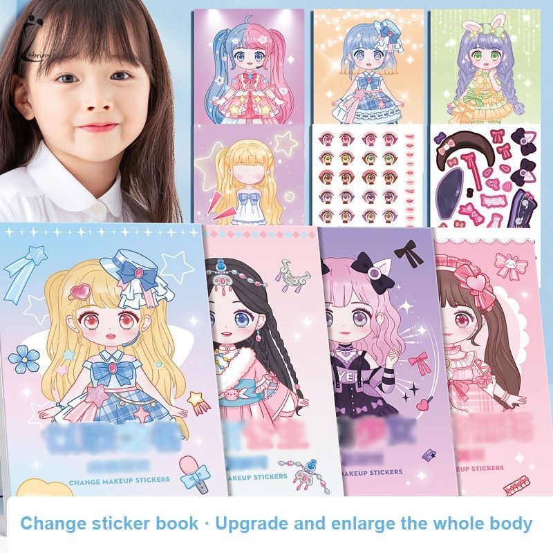 Stiker Berganti Pakaian Putri Stiker Lucu Kartun Mainan Anak Perempuan Z