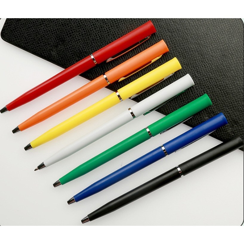 

Multi Color Advertising Ballpoint Pen Plastic Rotating Ballpoint Pen Business Signature Pen Printable Laser Logo