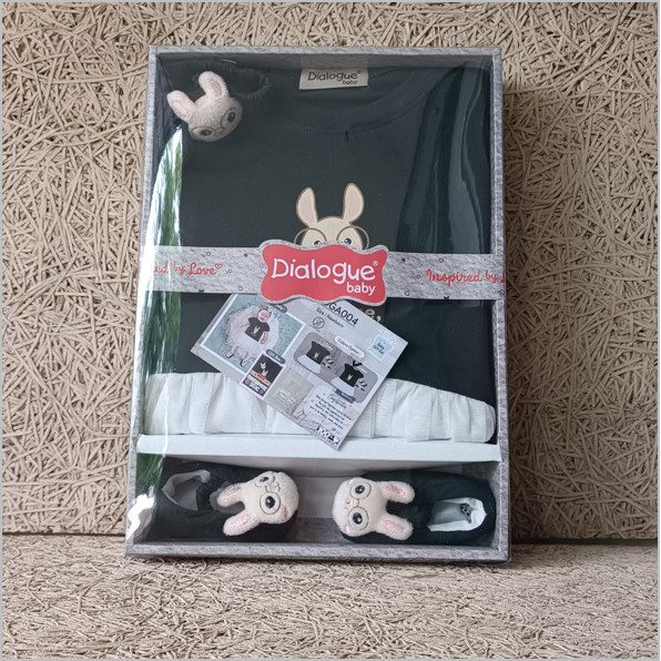 ✨BEST✨ -DIALOGUE Baby Premium Baby Gift Set Dress Tutu Kado Bayi Perempuan - IDGA004 Green