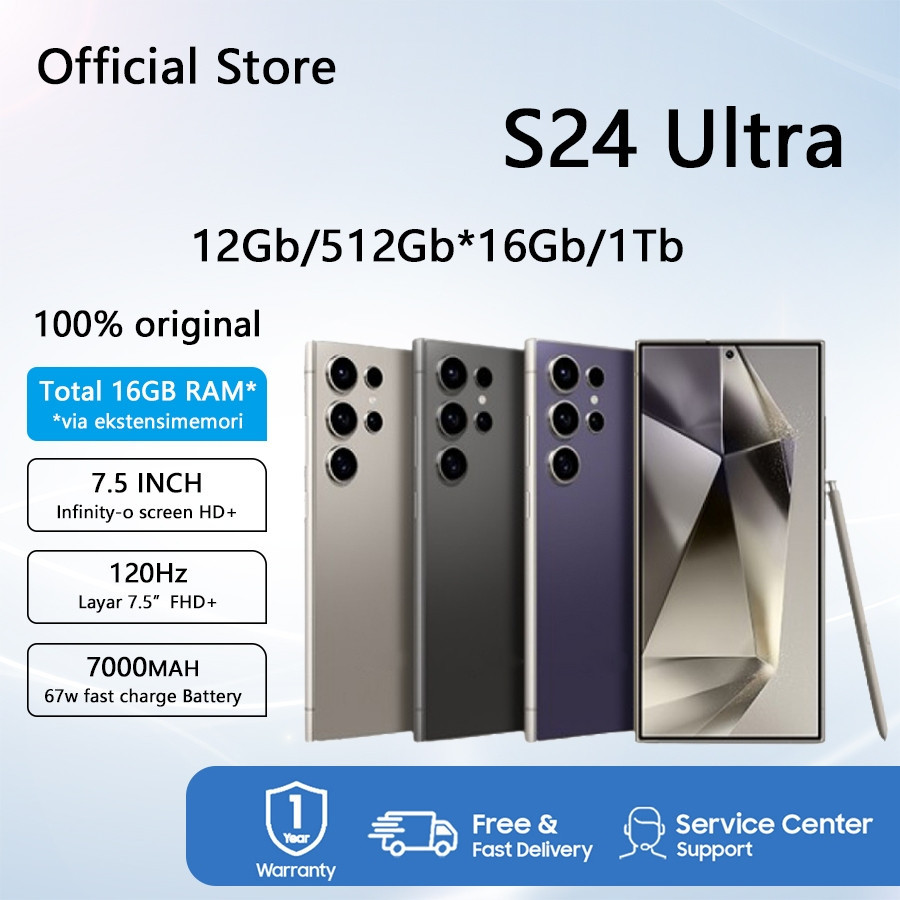 【Garansi Resmi】hp murah S24/S23 Ultra 5G-NFC-16/512GB hp murah Handphone HD Kamera Dual SIM Smartpho