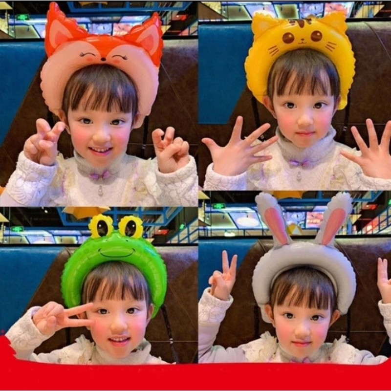 Balon bando karakter balon foil bando kartun unik headband balon ulang tahun / balon foil Karakter /