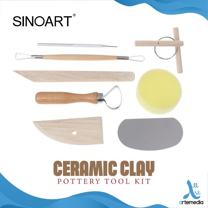 

Sinoart Ceramic Clay Pottery Tool Kit Alat Ukir Pahat Tembikar