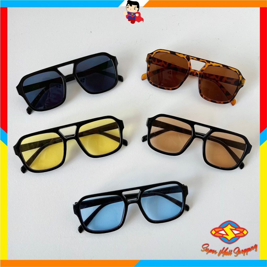 SMS Kacamata Hitam Korea Wanita KC010 Kacamata Retro Klasik Frame Besar Persegi Kaca mata Style Kore