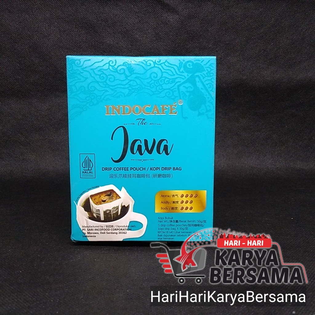 

INDOCAFE THE JAVA DRIP COFFEE KOPI INSTAN 5 SACHET X 10GR