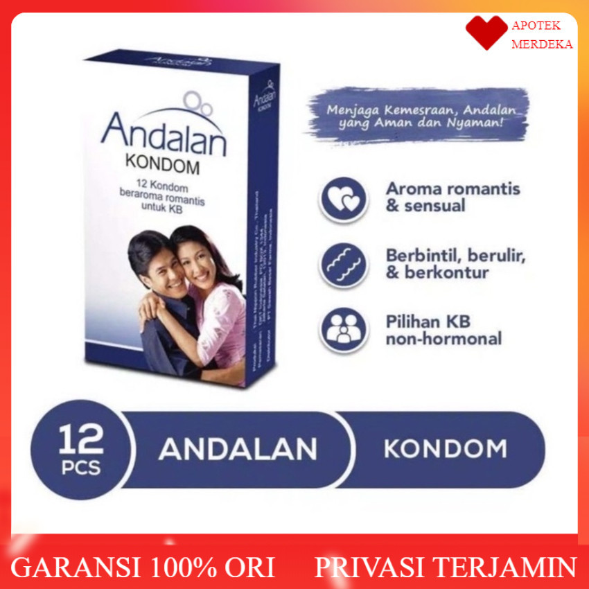Kondom Romantis Andalan isi 12 | Bertekstur Bergerigi Berulir Beraroma Original