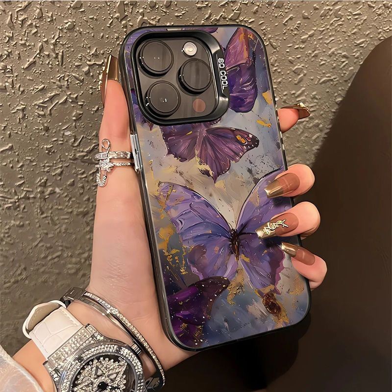 【SUKA-SUKA】case kupu kupu Case Aesthetic Compatible For Iphone 13 12 11 15 14 Pro Max 6 6s 7 8 14 Pl