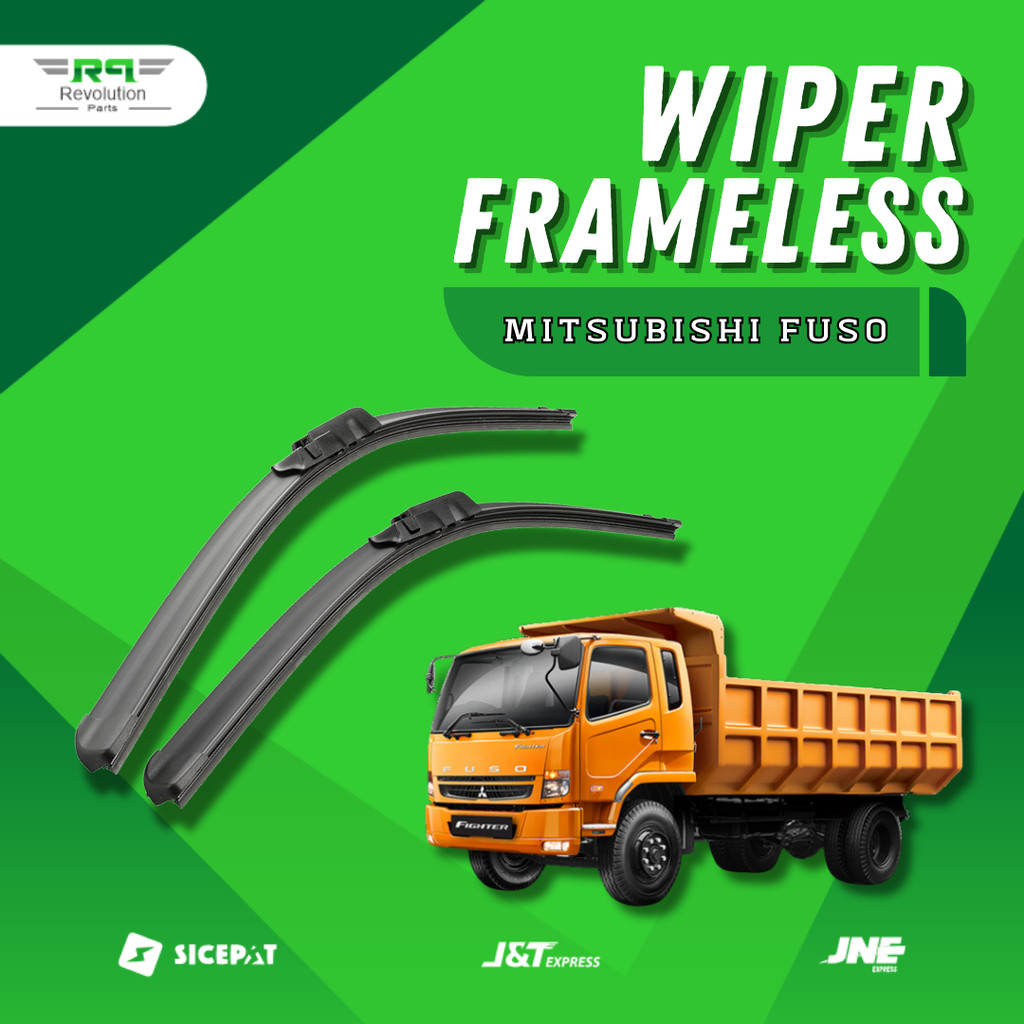 Wiper Frameless Mitsubishi Truk Fuso Wiper Mobil Tanpa Rangka Besi Sapuan Kaca Wiper W101