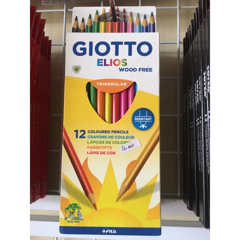 

( 1pack) pensil warna / pencil color / kelir kayu giotto elios wood free