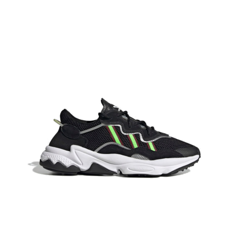 Adidas Ozweego Core Black Solar Green (W) Sepatu Sneakers Wanita - EF0158