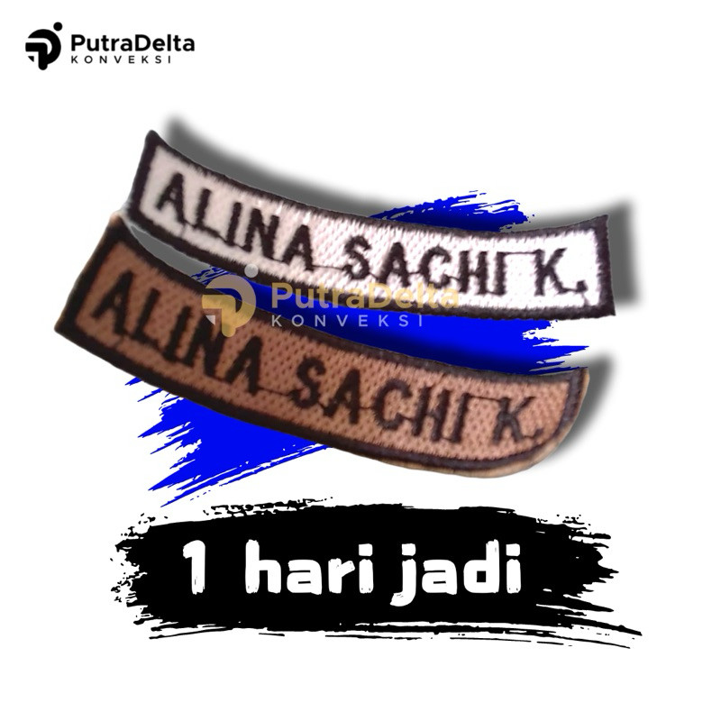 Bordir bordir nama | bordir nama seragam sekolah | bet nama baju sekolah | bet nama border | bordir 