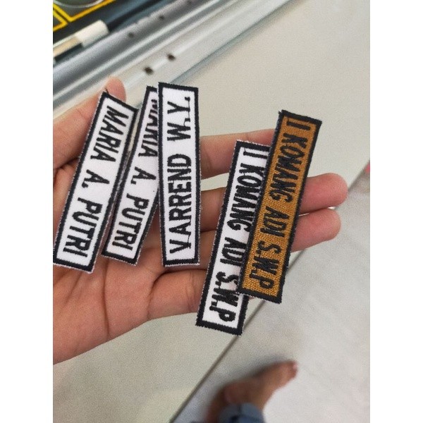 Bordir bordir nama request | label nama custom | nama bordir sekolah