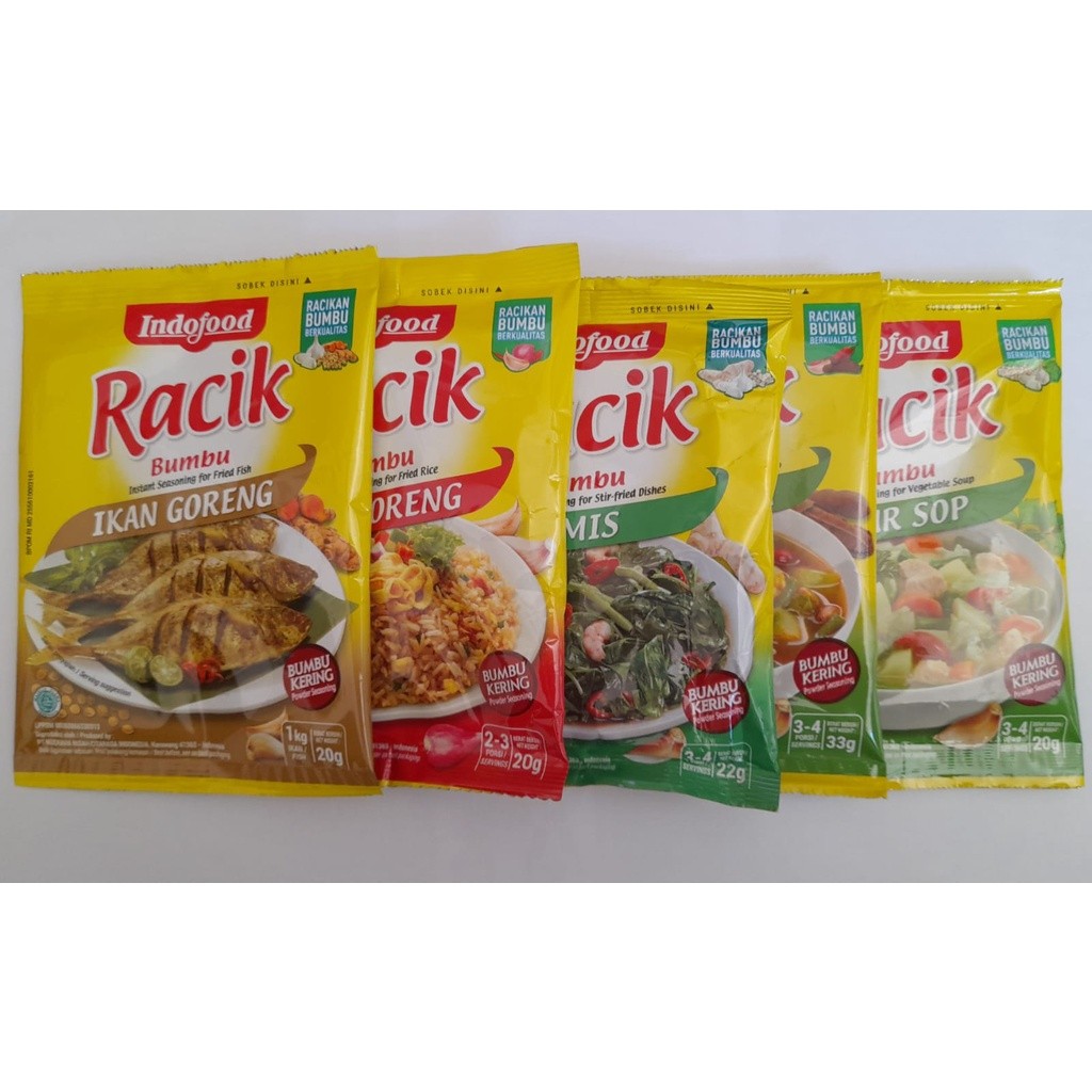 

Bumbu RACIK Indofood Lengkap Semua Pilihan Varian Sachet
