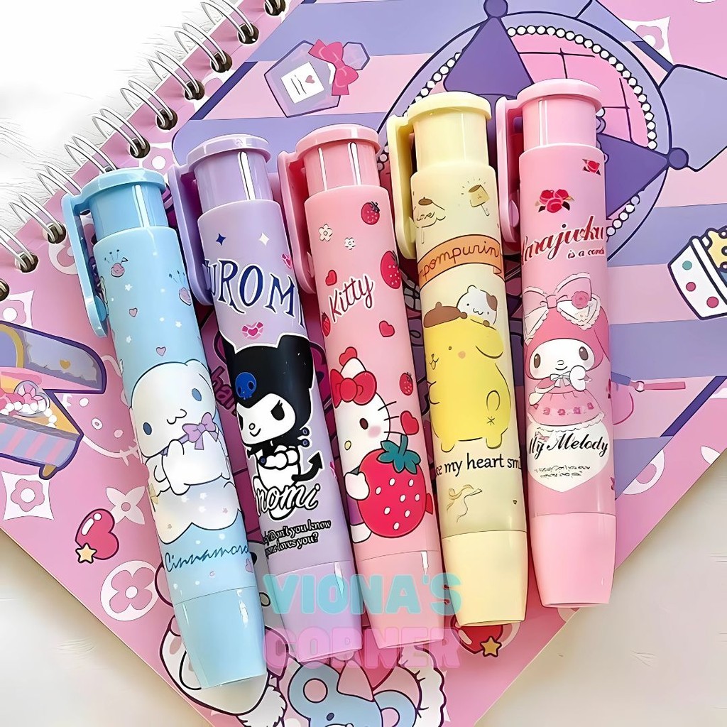 

Penghapus Pensil Lucu Karakter Bentuk Unik Kuromi Cinnamoroll Melody Mekanik Jumbo Murah