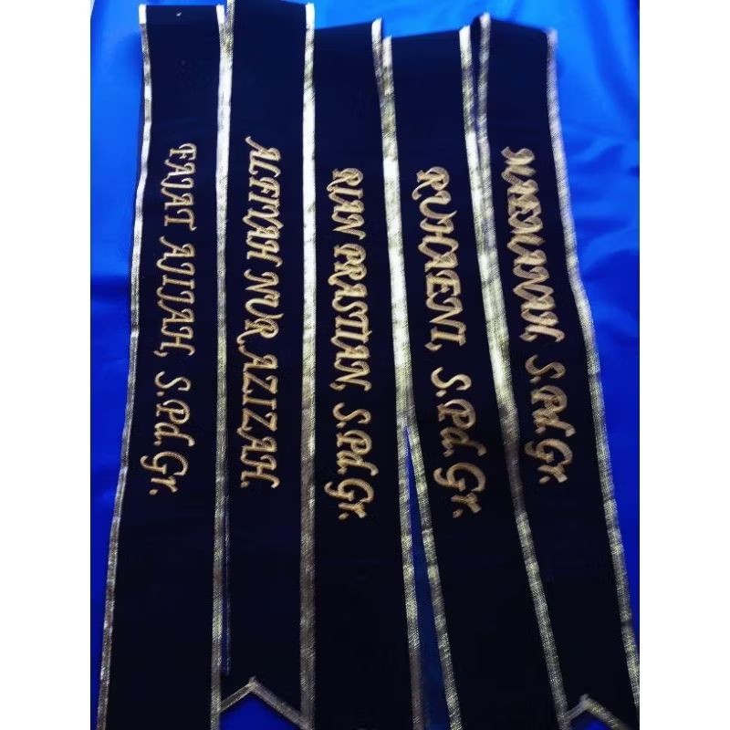 ( 1 HARI JADI) Selempang Wisuda Bludru Selempang Wisuda