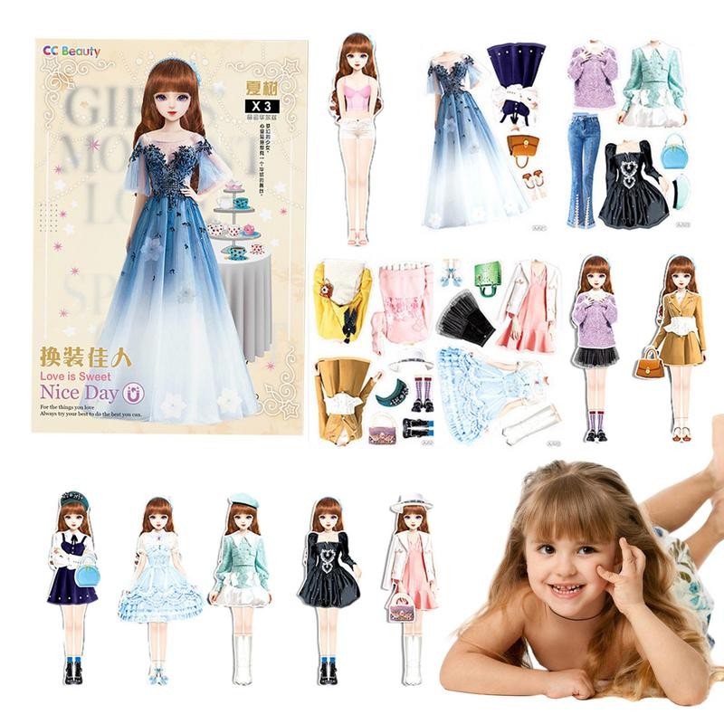 Dress Up Dolls Relaxing And Fun Clothing Matching Game Magnetic Princess Dress Up Paper Doll With Br