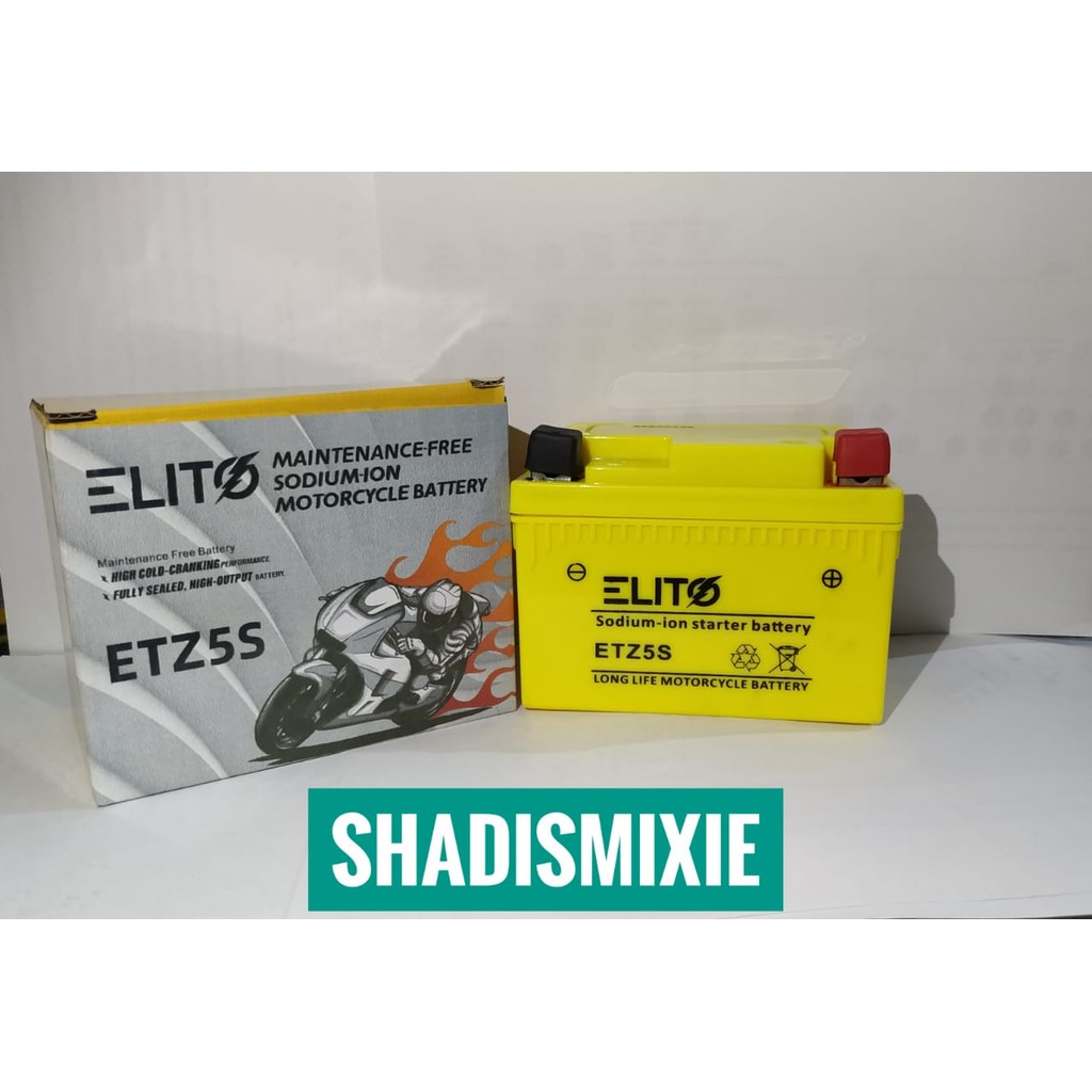 Aki Motor Sodium ION Original ELITO ETZ5S  MTZ5S YTZ5S GTZ5S  Accu Motor