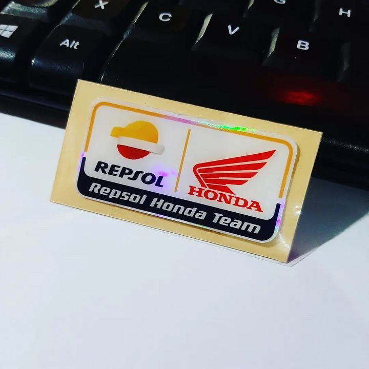Sticker Timbul Resin REPSOL HONDA Stiker Logo Lycal 3D Kecil Satuan