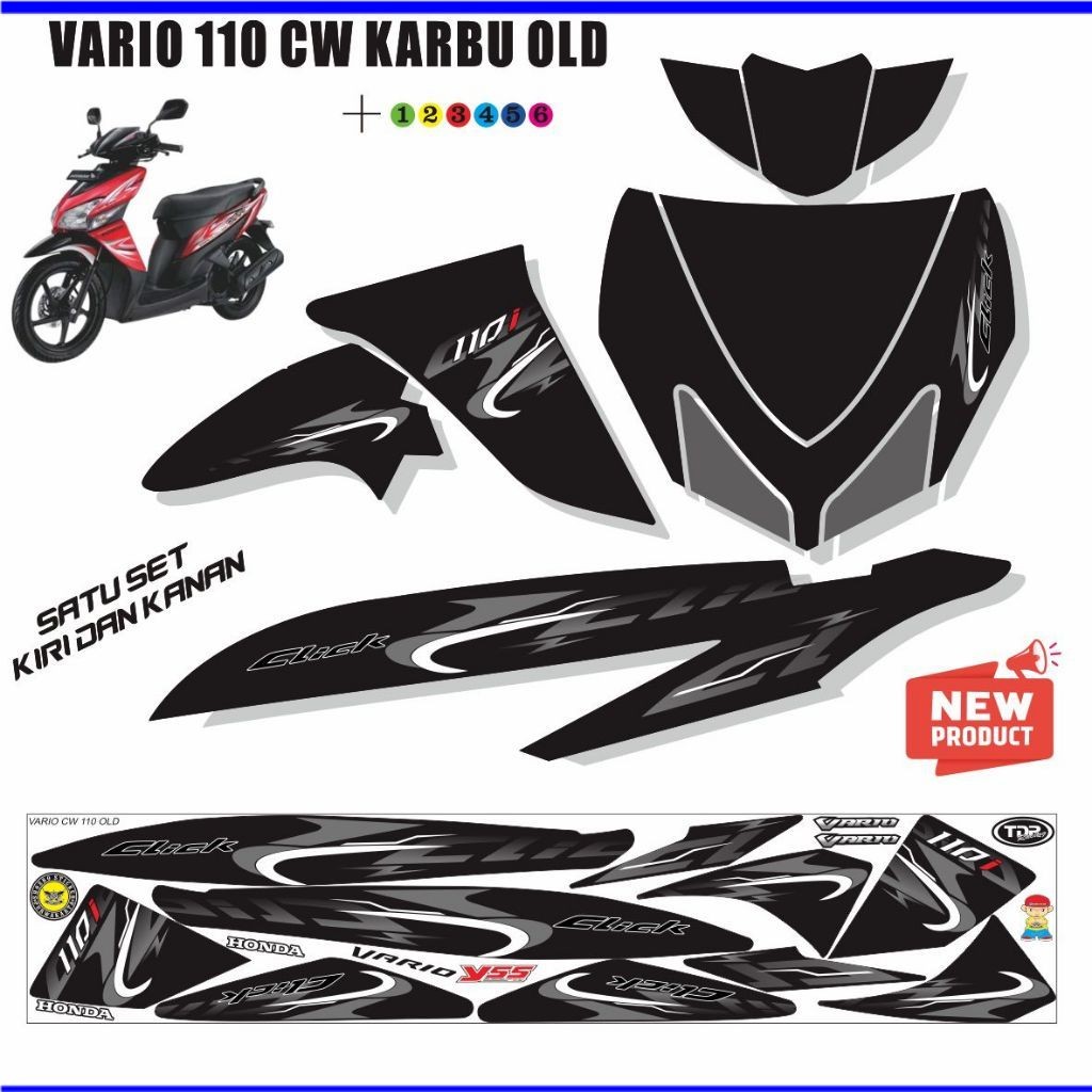 STRIPING STRIPING MOTOR VARIO 110 CW / STRIPING VARIASI STIKER VARIO 110 KARBU STRIPING KEREN