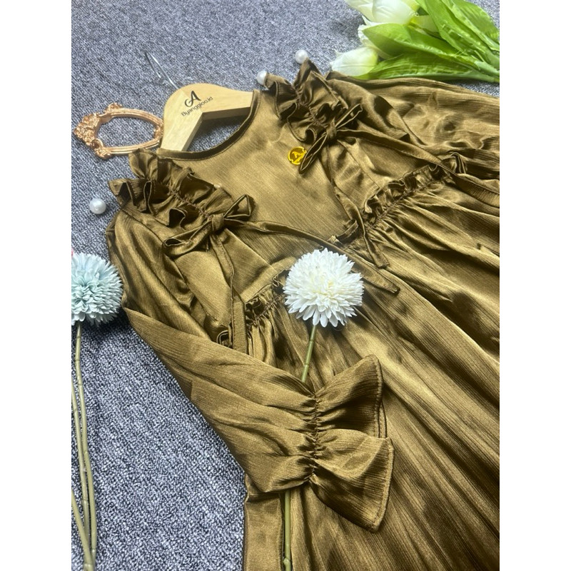 SCGRF4 Byanggioo.id - AMEENA Gamis anak cradenza silk usia 3 th - remaja tanggung dewasa / couple ib