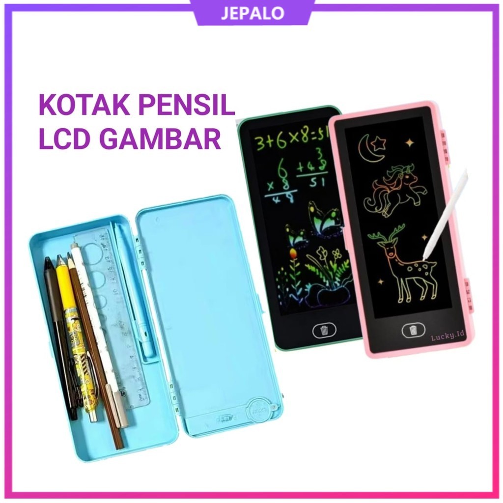 

Drawing Box Kotak Pensil lcd gambar Papan Coret Kreatif Anak Dengan Digital Pad Edukasi / jepalo