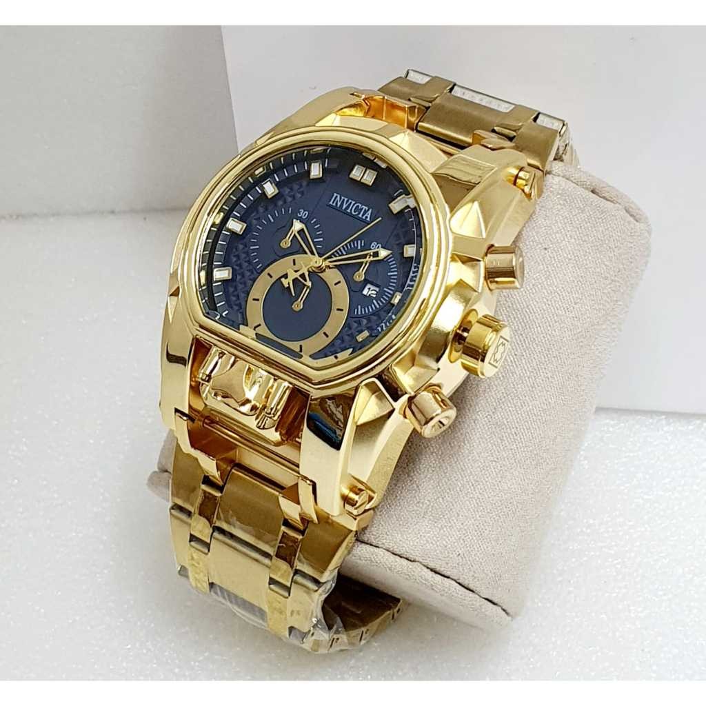 Terlaris  COD INVICTA BOLTZZ Jam Tangan Besi Jam Tangan Pria Terbaru PREMIUM(FREE GELANG)