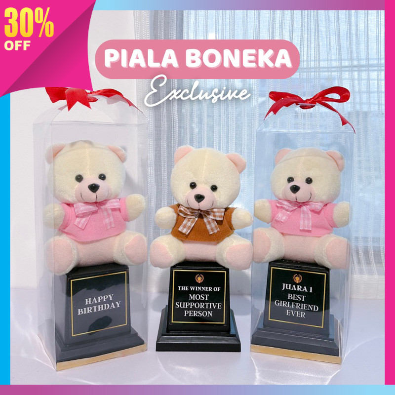 kado buat pacar gebetan bestie Unik Kreatif Lucu /  - PIALA BONEKA UNIK | TROPHY BONEKA WISUDA | SOU