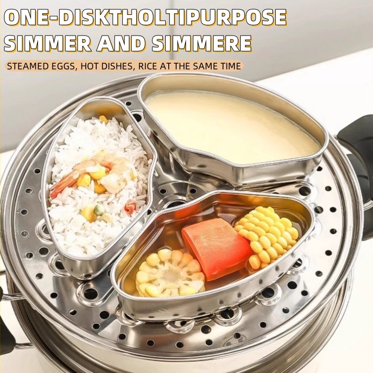 CARAT Wadah Mangkok Bowl Kukus Panci Stainless Sus 304 Anti Karat Foodgrade Kukusan Steamer Telur Sa