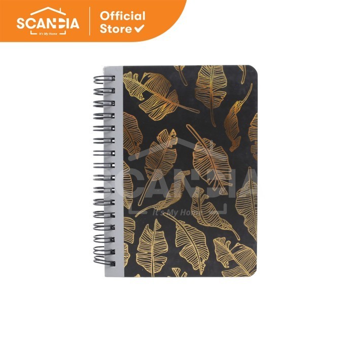 

SCANDIA Buku Tulis Notebook Spiral Floral A6 Black (SP0411)