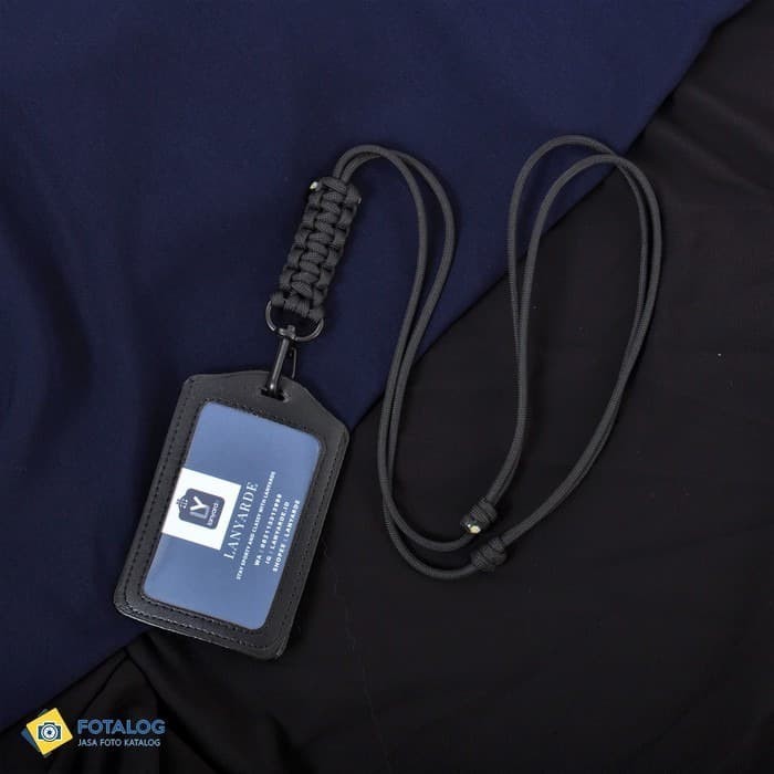 

PROMO!! -4152 Lanyard Cobra Simple Name Tag ID Card Holder Tali Leher Paracord