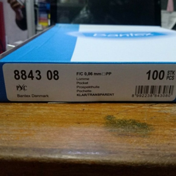 

PROMO!! -plastik pp pocket f4 isi 100 lembar merk bantex 8843