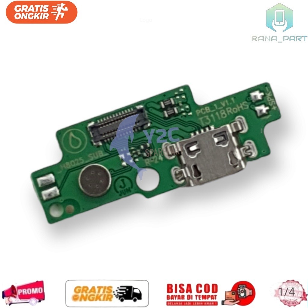 INFINIX SMART 2 HD / INFINIX NOTE 7 / X609 X624 + MIC | Papan Konektor Charger Flexi Connector Board