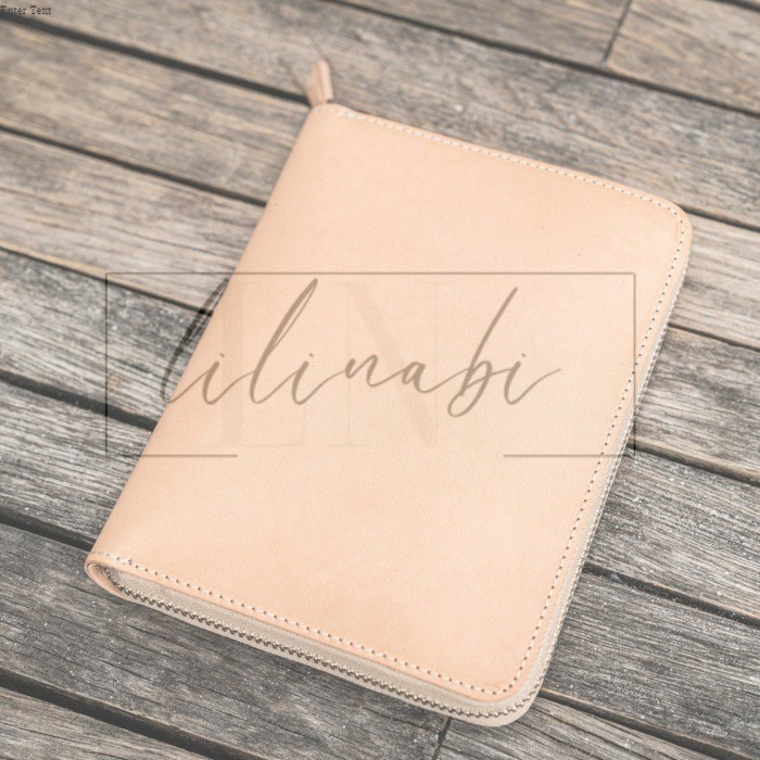 GALEN LEATHER Leather Zippered 5 Slots Pen Case - Undyed