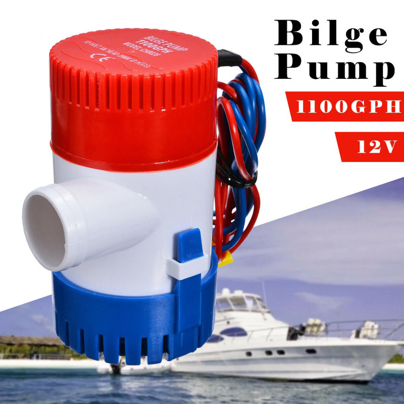 Pompa Air Celup Bilge Pump 1100Gph Dc 12V Submersible Pump Mini Serbaguna 1100Gph Marine Lambung