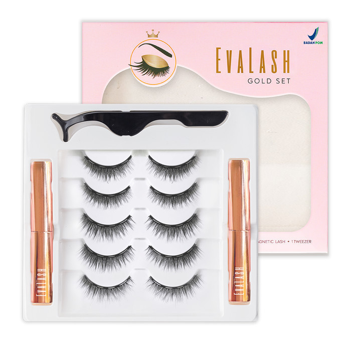 (NEW) -EVALASH NATURAL | GOLD MIX BULUMATA EVA LASH MAGNETIC EYELASH - EVALASH NATURAL