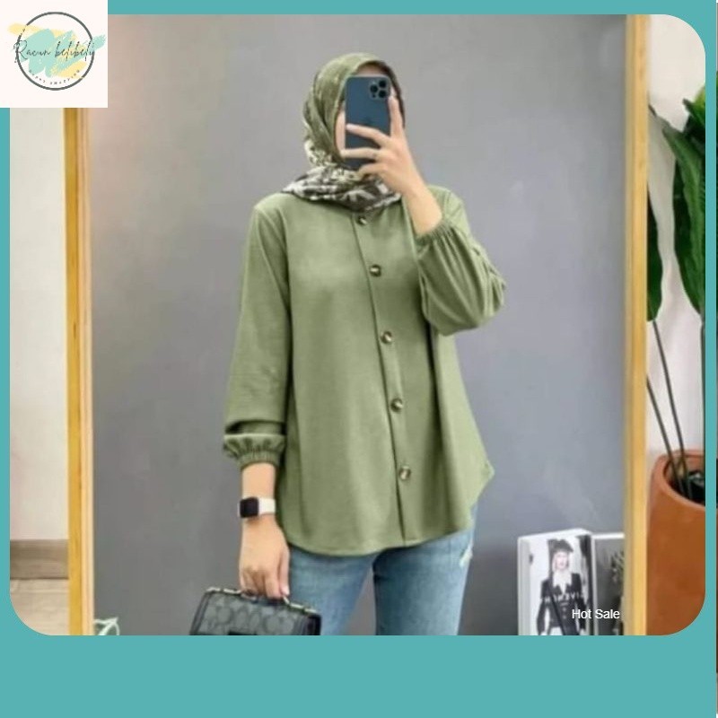 Baju Atasan Kekinian / Tunik crinkle wanita big size atasan kemeja terbaru 2023