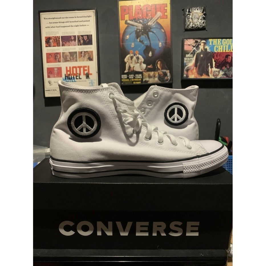Original Sepatu Converse CTAS High Peace White Court Purple Amarillo