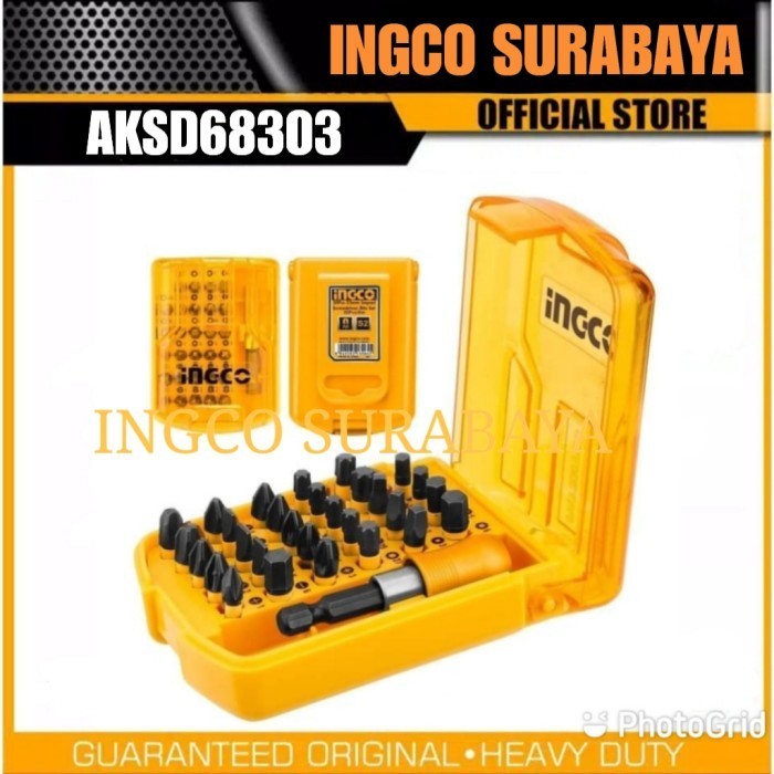 INGCO AKSD68303 IMPACT SCREWDRIVER BIT SET 30PCS MATA OBENG PLUS MINUS