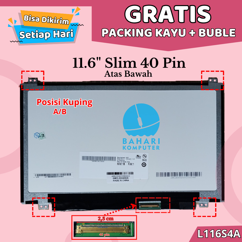 Layar LCD LED Acer Aspire One 722 725 756