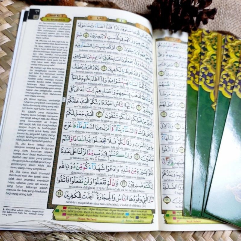 UKURAN BESAR (A4) Al Munjid Al Quran Per Juz Translate Latin Terjemah Tajwid Waqaf Ibtida Juz 1-30 L