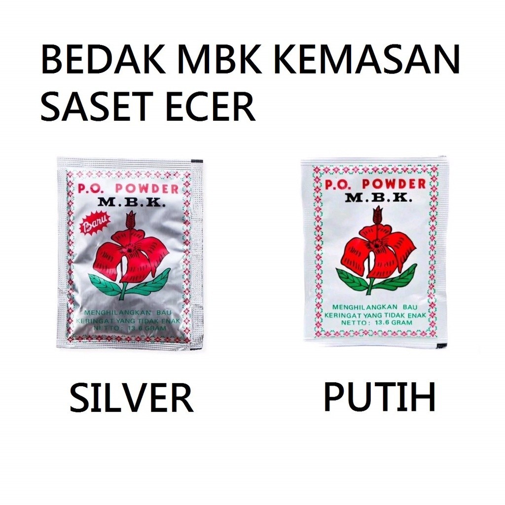 MBK Bedak Ketiak Deodoran Silver Putih 1 Sachet