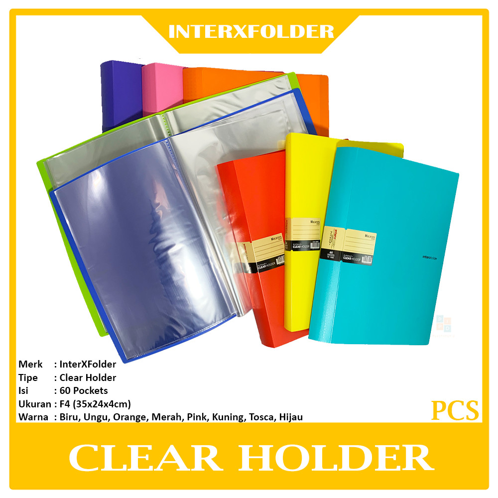 

InterXfolder - Clear Holder Folio 60 Lembar Macarons Series - Pcs