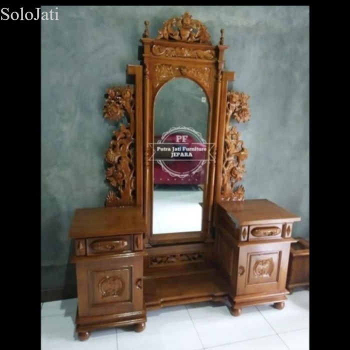 

Meja rias model klasik kuno ukir Jepara kayu jati mebel Jepara murah murah