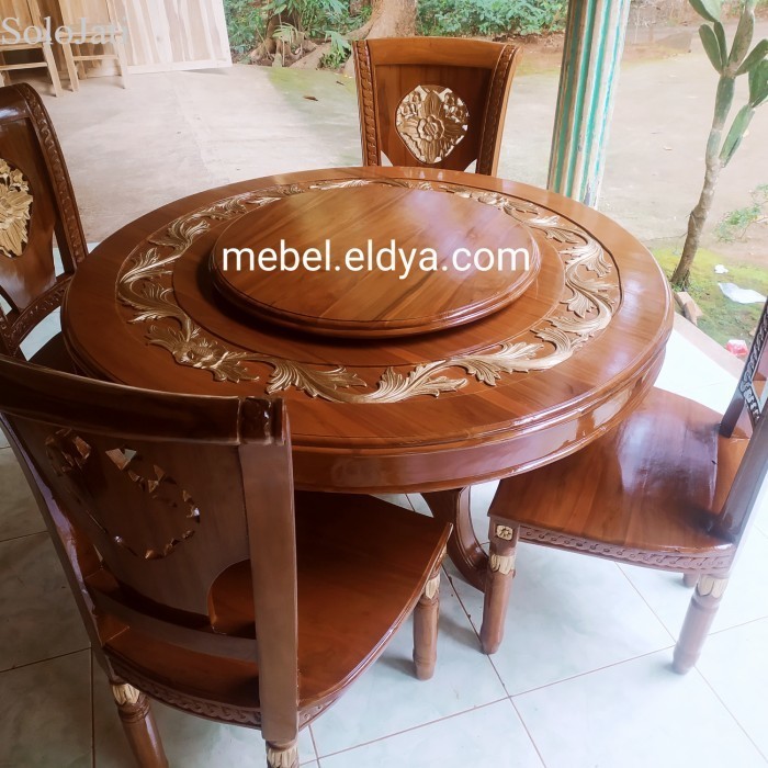 

Meja makan ukir kayu jati jepara K6 murah