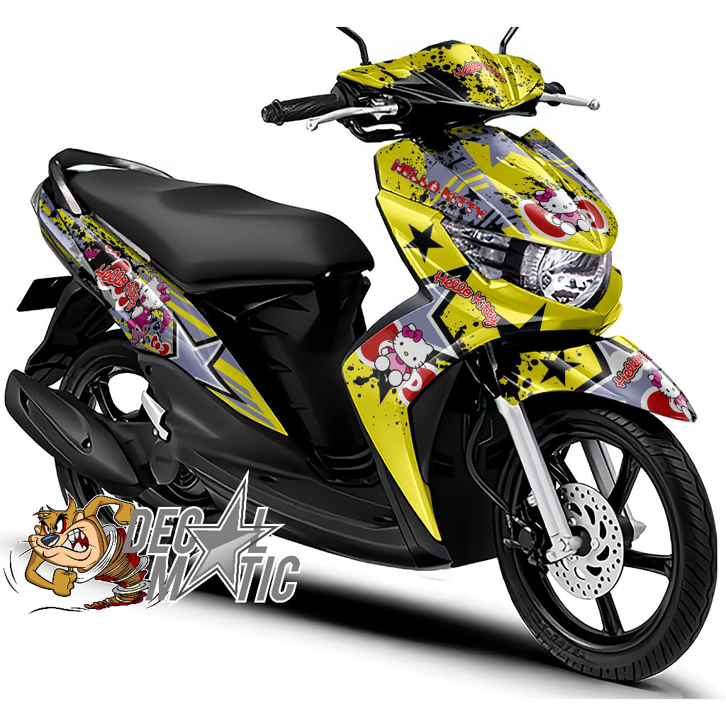 Stiker Motor Mio Soul Full Body Decal Soul GT 115 SOUL GT 125 Full Body - Hello Kitty 3