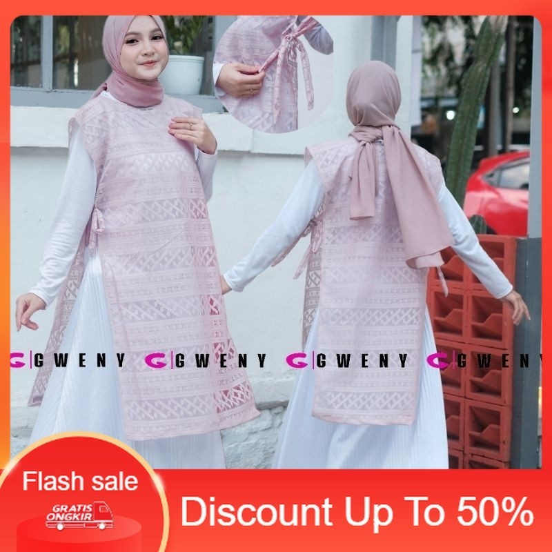 PREMIUM PROMO GeA-OUTER BRUKAT PANJANG/OUTER ROMPI WANITA PANJANG/OUTER BURKAT KONDANGAN/ROMPI GAMIS