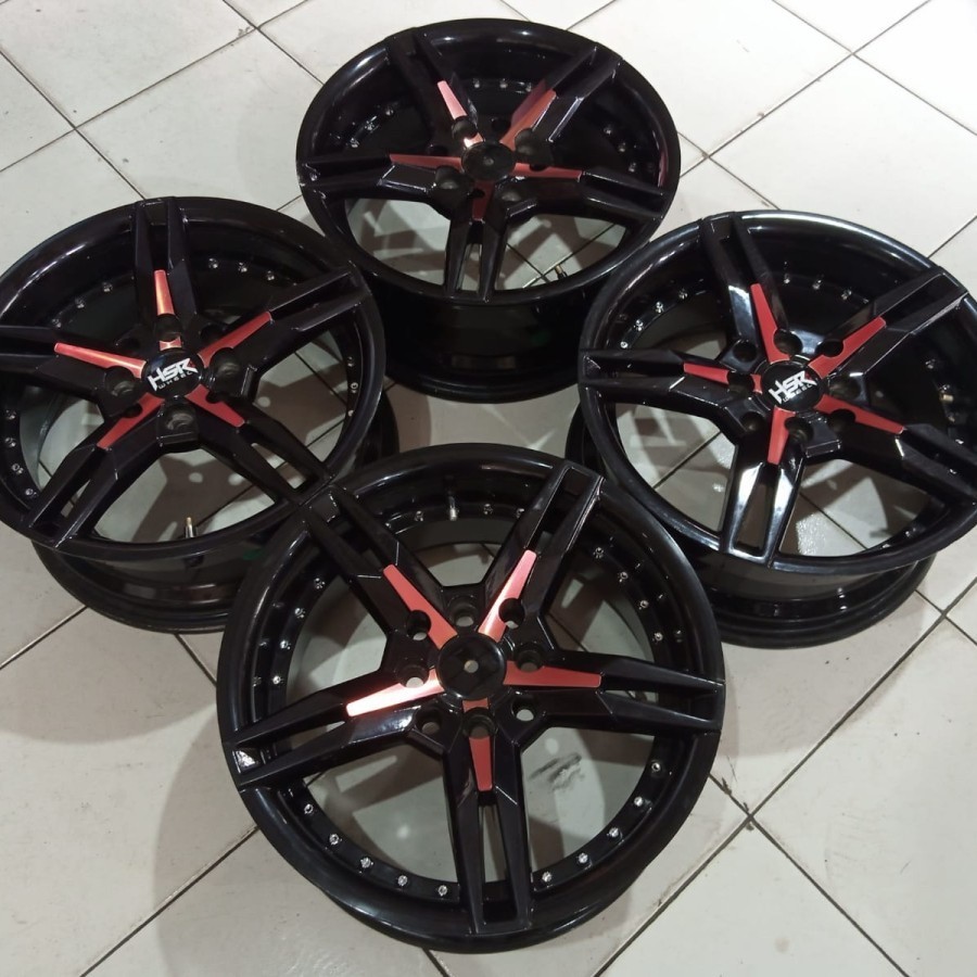 Velg Mobil Bekas Ring 15 KEUNIKAI HSR R15 Lebar 6,5 Lubang Baut 4 ET40