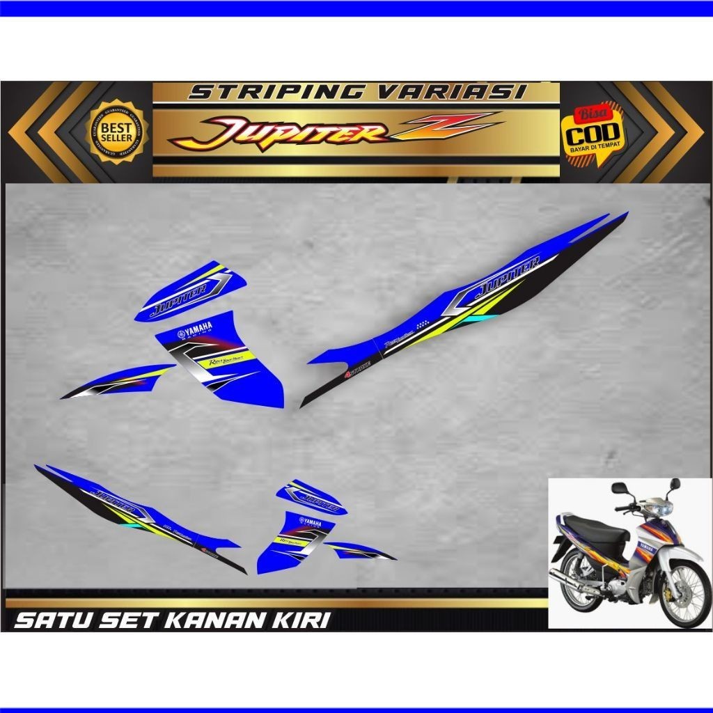 SETRIPING/ STRIPING MOTOR JUPITER Z VARIASI STIKER MOTIF SIMPLE LIS JUPITER Z OLD BURHAN STRIPING ST