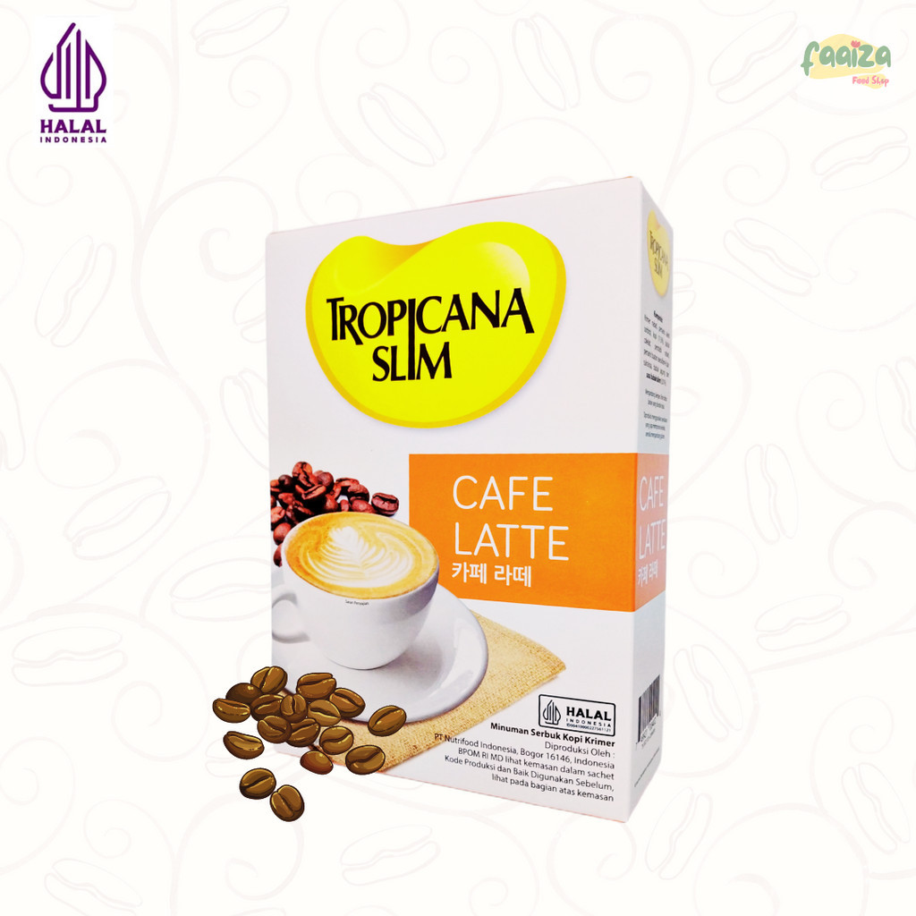 

Tropicana Slim Cafe Latte 140gr (10 sch @14gr) Kopi Krimer Tanpa Gula